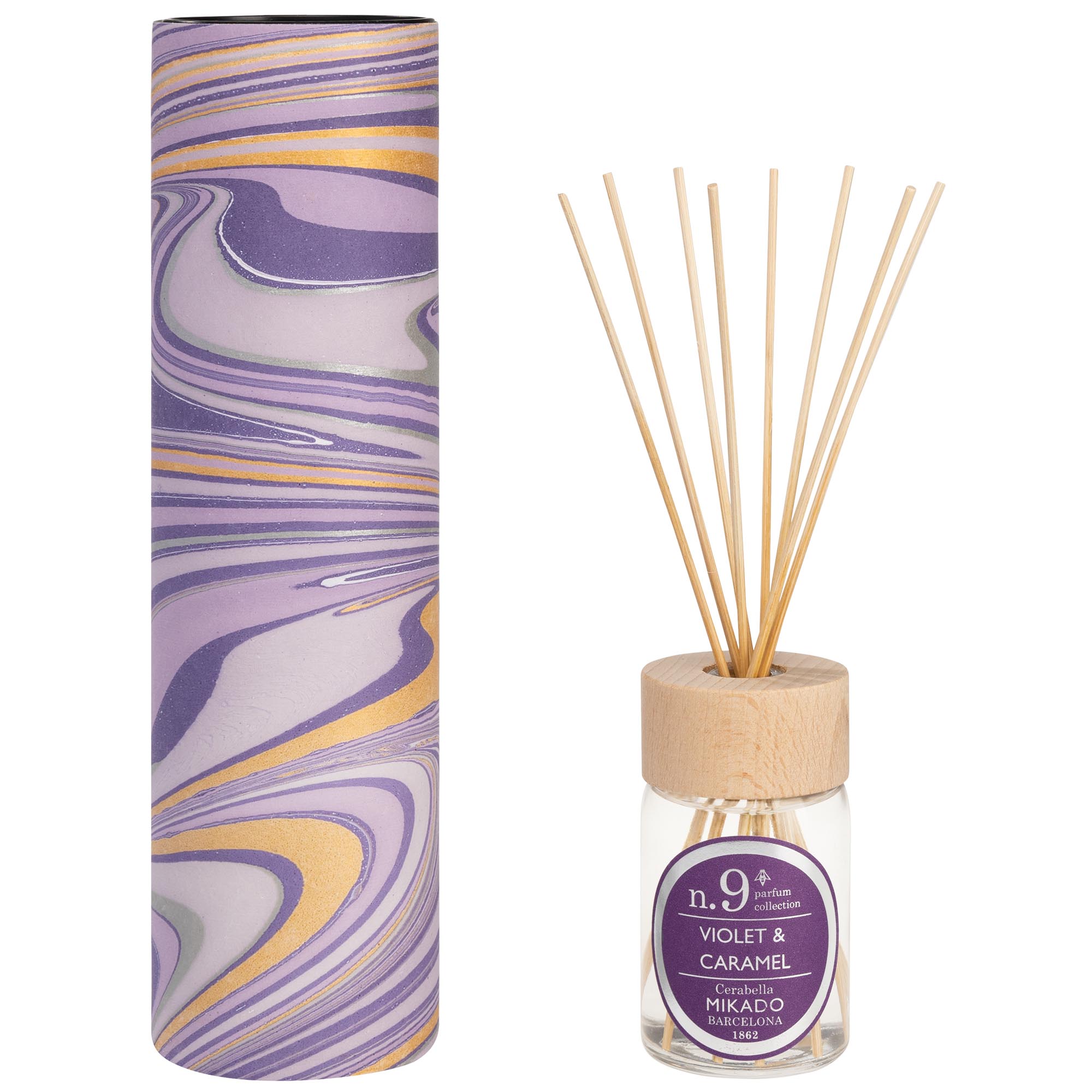 Mikado ambientador Violeta y Caramelo