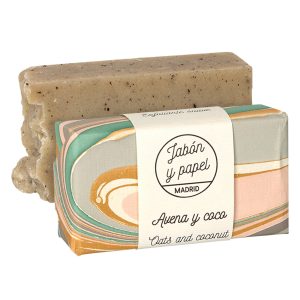Jabón sólido natural de avena y coco
