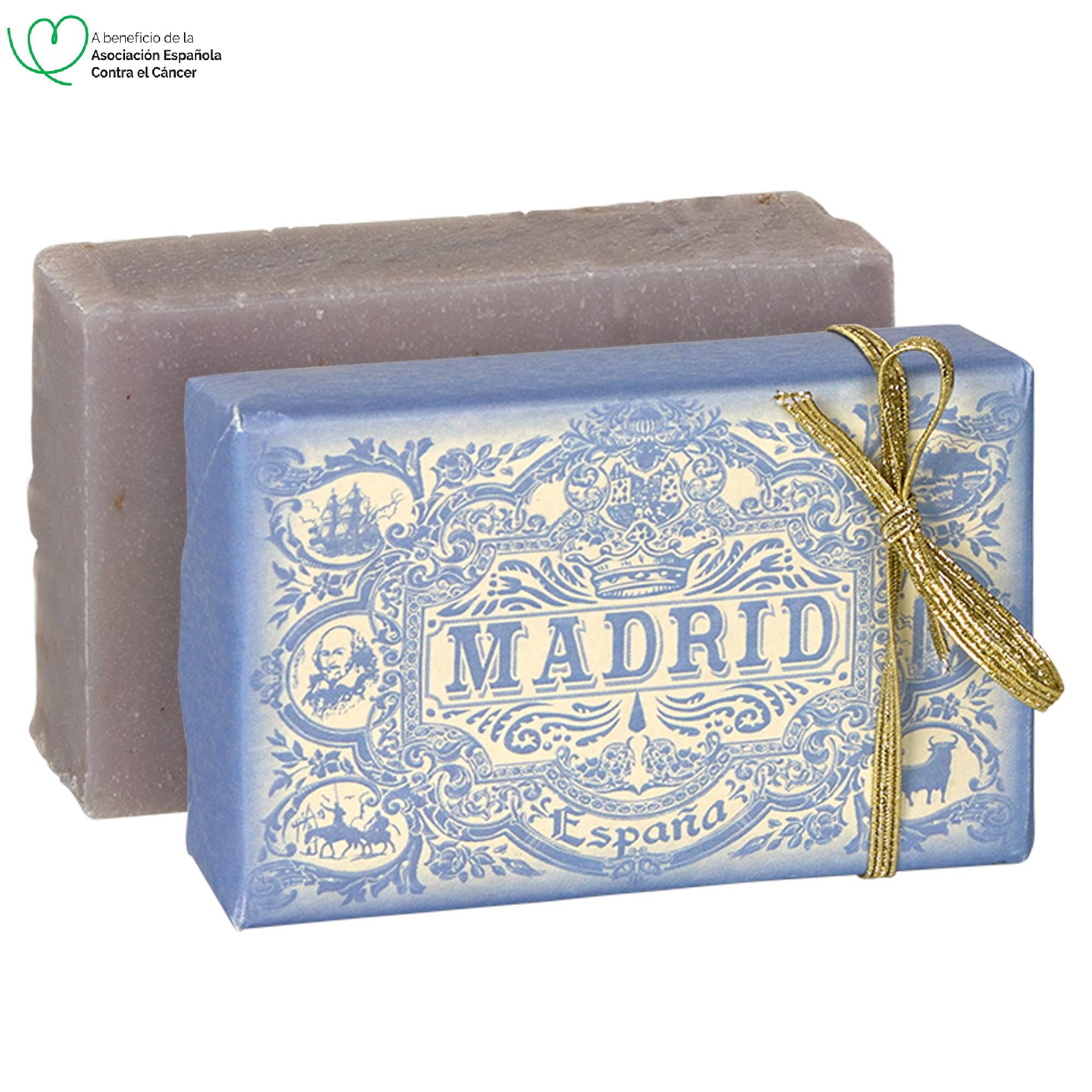 Jabón sólido natural caramelo de violetas envuelto papel de madrid