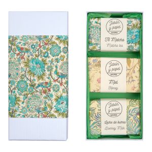 caja regalo jabones blanca