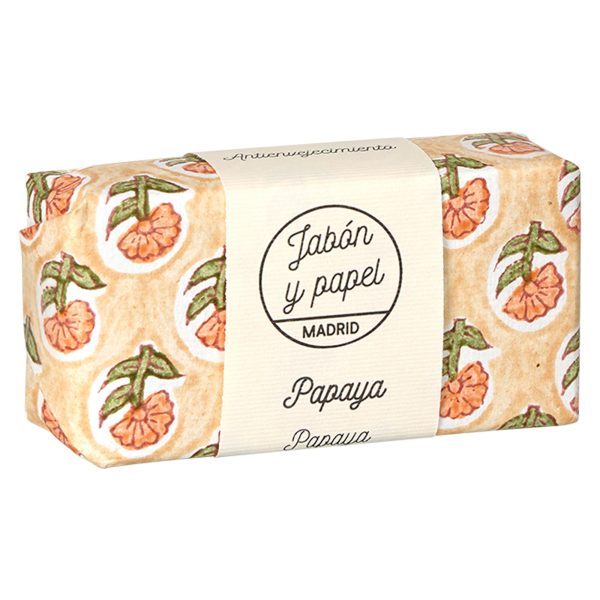 Jabón sólido natural de papaya - Imagen 3
