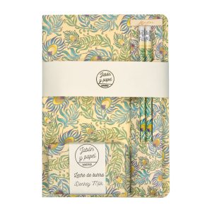 Pack cuaderno y jabón plumas
