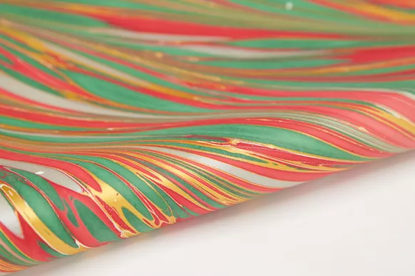 Papel de regalo marmolado navidad