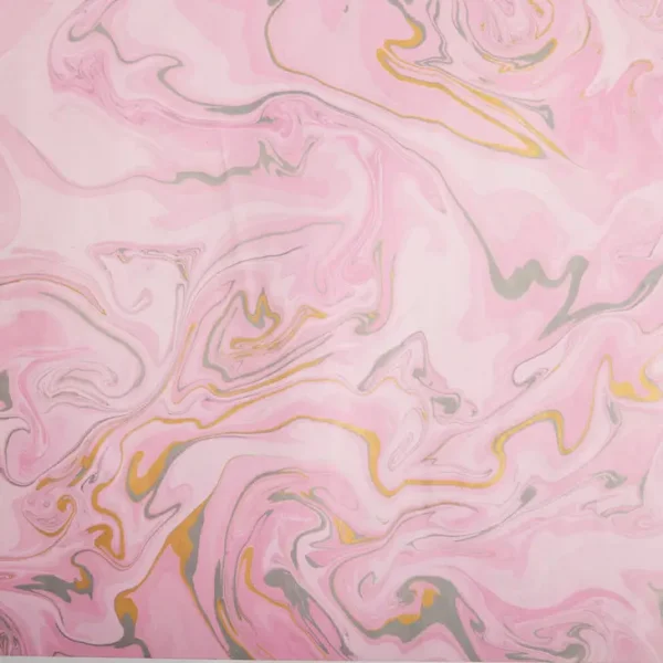 Papel de regalo marmolado agua de rosas - Imagen 3