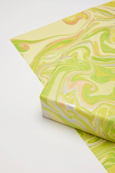 Papel de regalo marmolado limón limoncello - Imagen 3