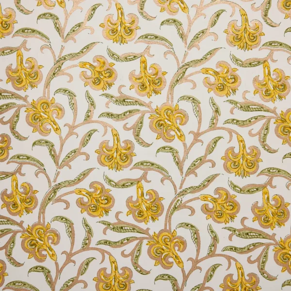 Papel de regalo grabado a mano iris amarillo dorado - Imagen 2