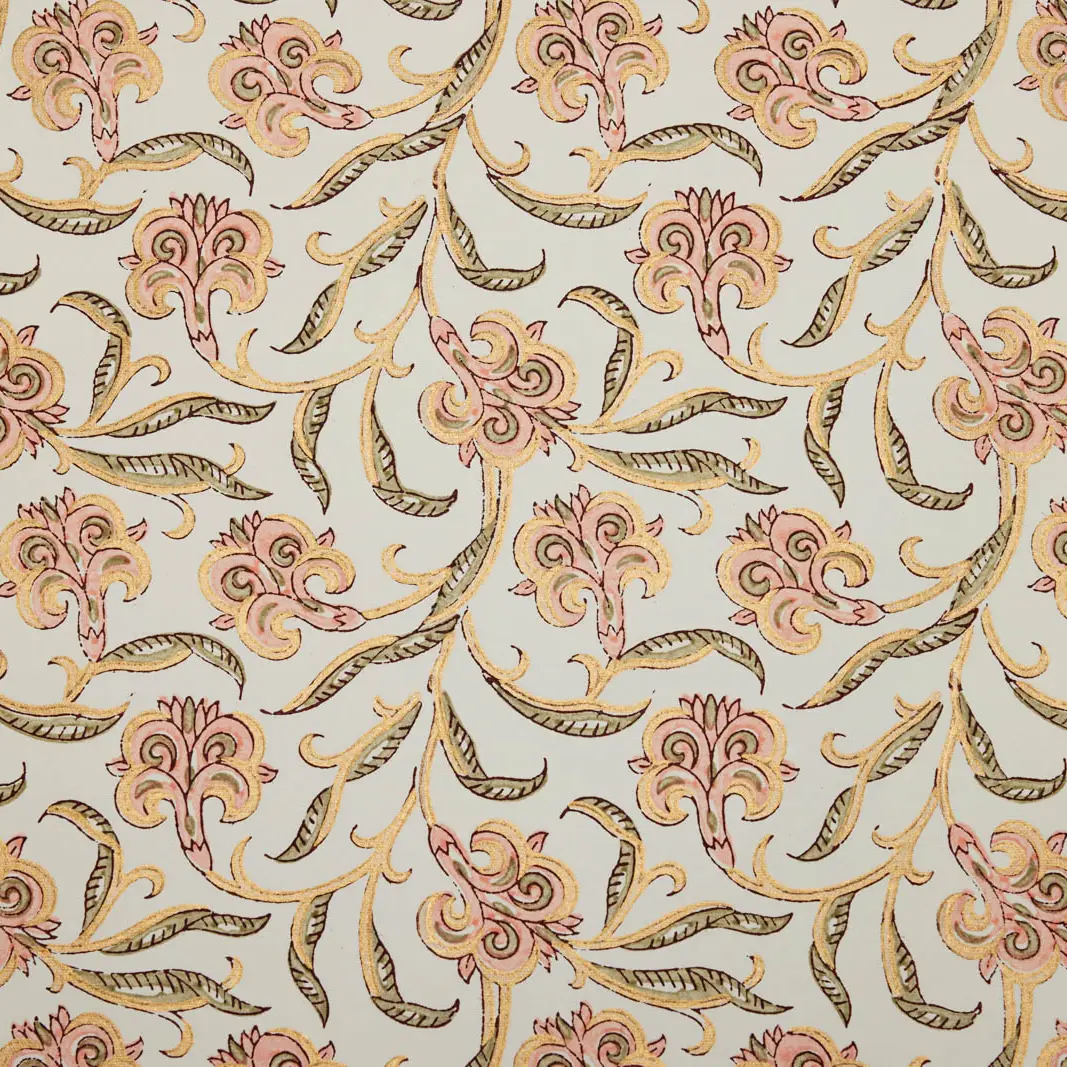 Papel de regalo grabado a mano iris coral dorado - Imagen 2