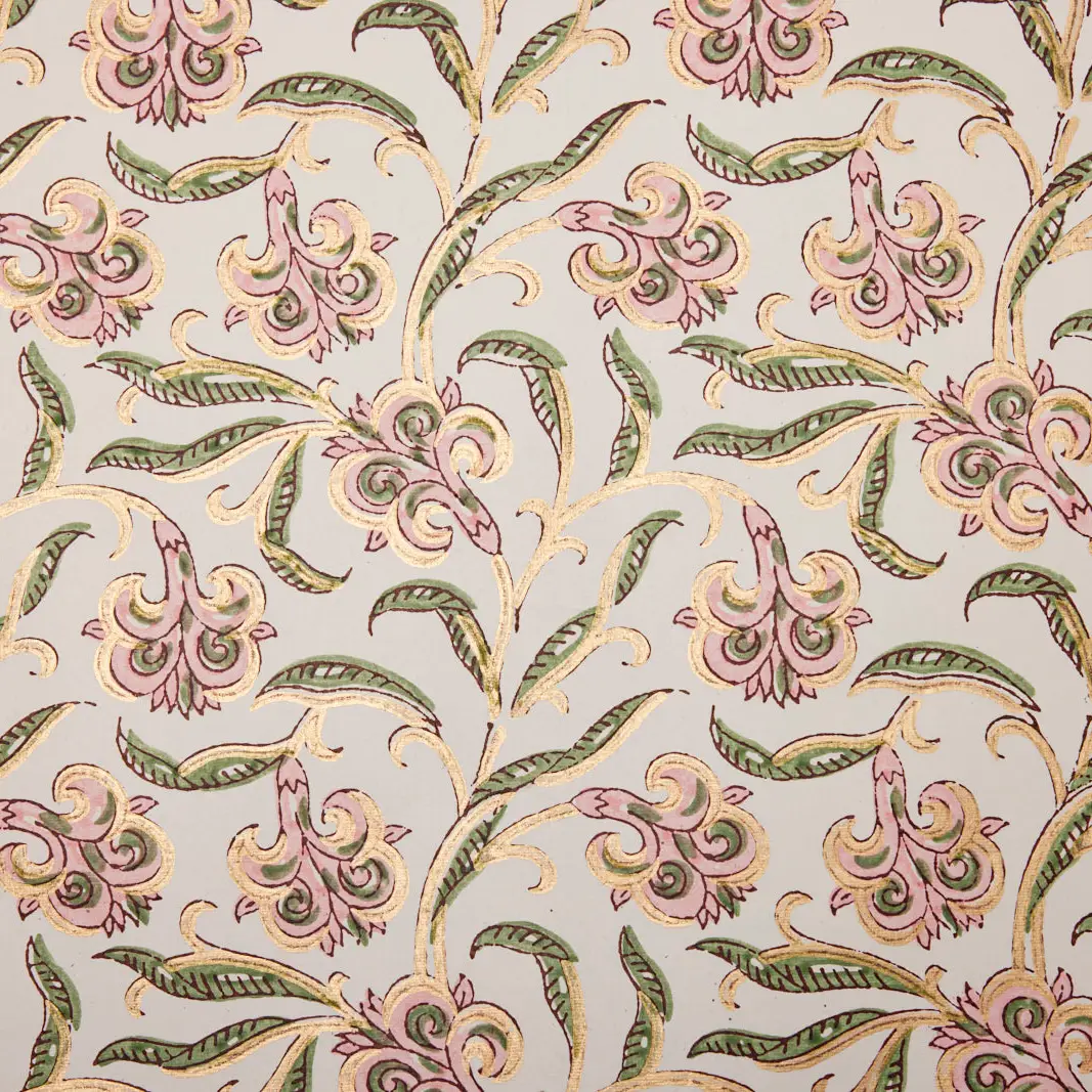 Papel de regalo grabado a mano iris rosa dorado - Imagen 3