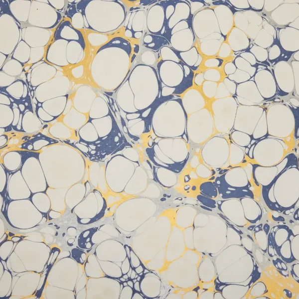 Papel de regalo marmolado burbujas azul - Imagen 3