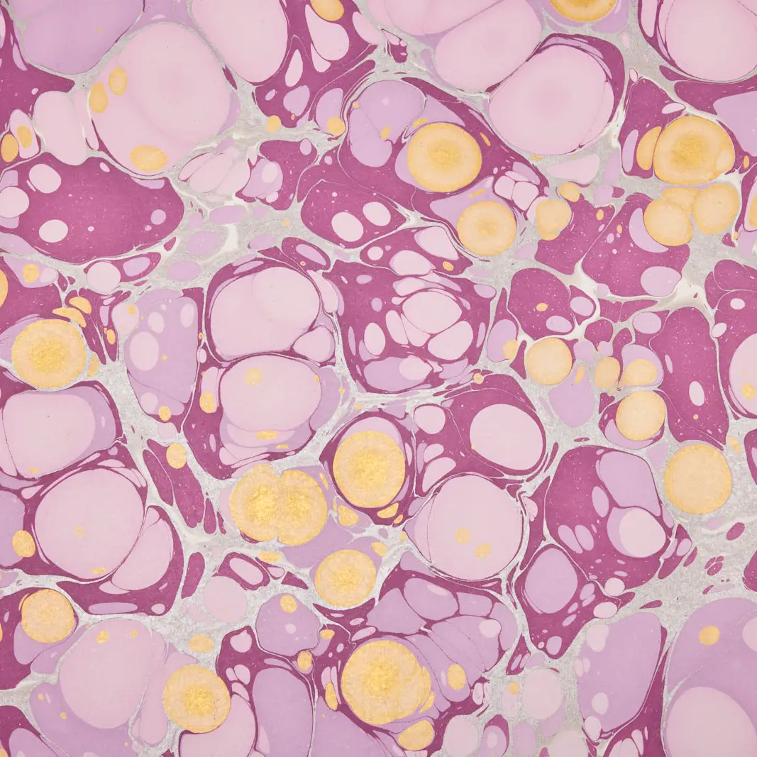 Papel de regalo marmolado burbujas morado - Imagen 3