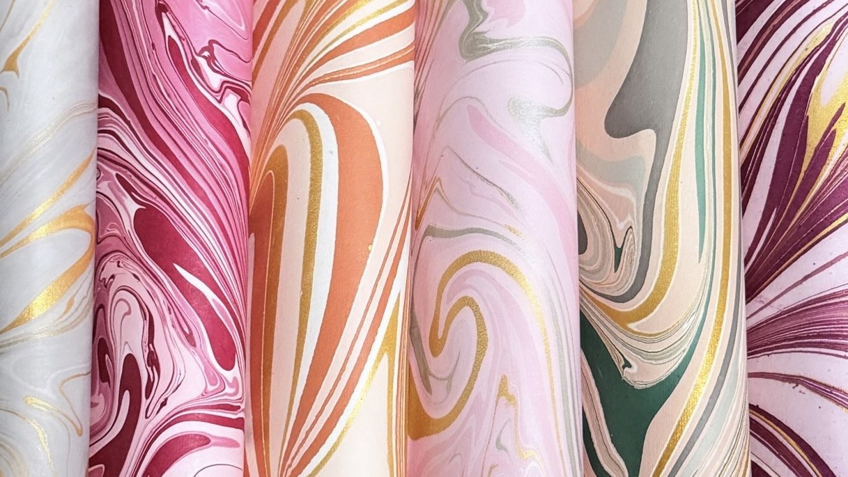 papel marmolado india