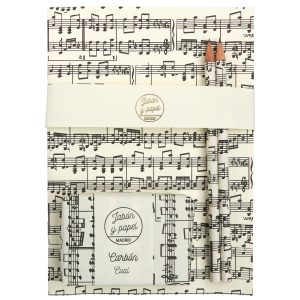Pack cuaderno y jabón notas musicales