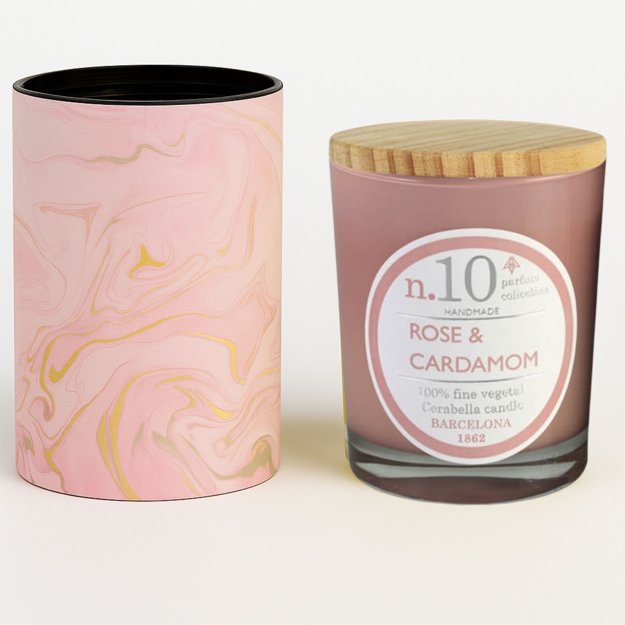 Vela perfumada rosa y cardamomo