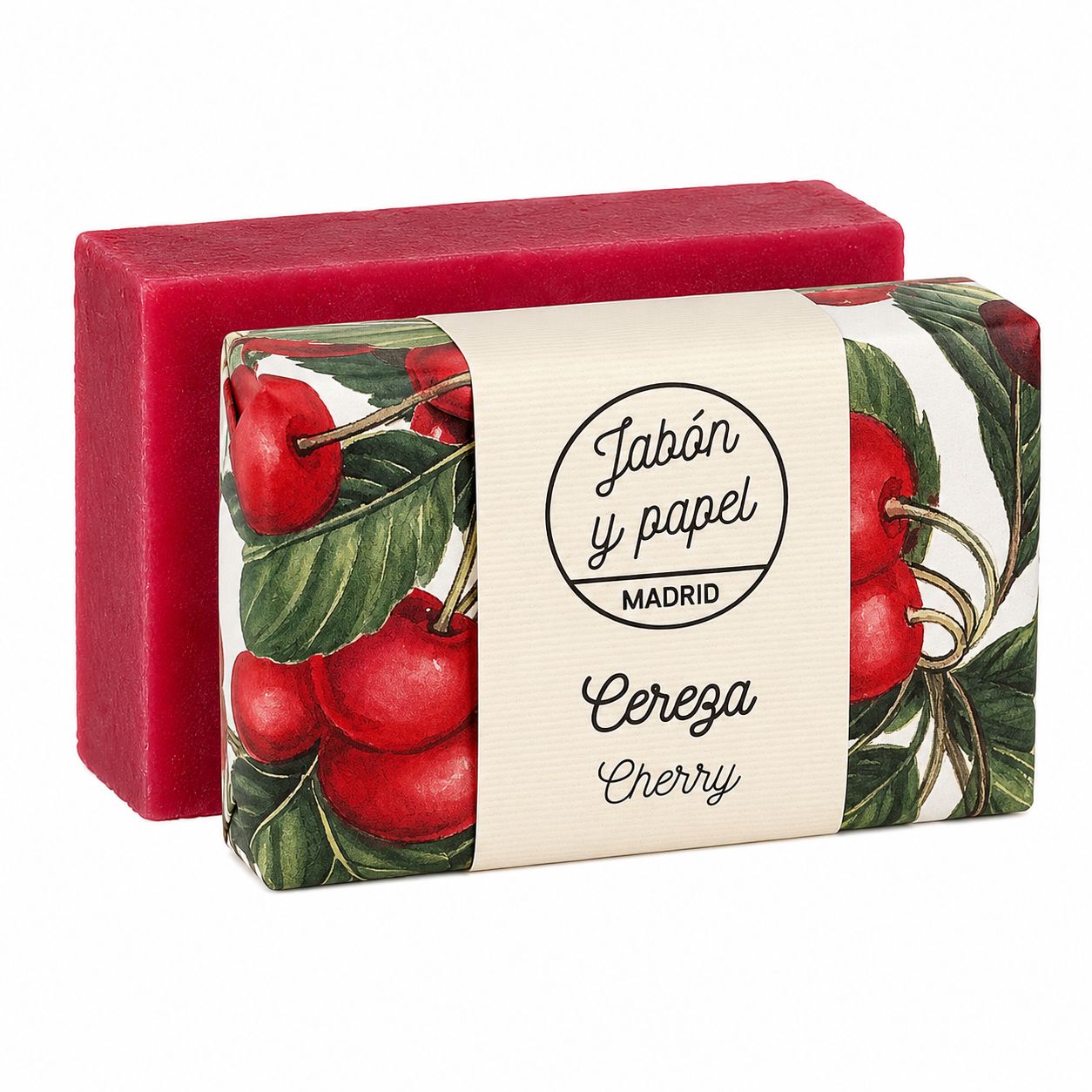 Jabón sólido natural cereza