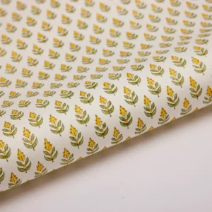 Papel de regalo grabado a mano buti amarillo