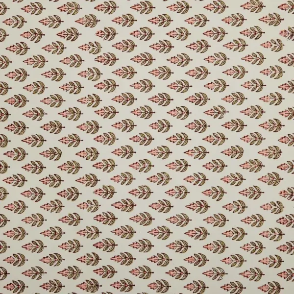 Papel de regalo grabado a mano buti coral - Imagen 3