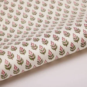 Papel de regalo grabado a mano buti rosa