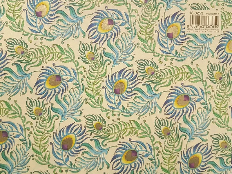 Papel de regalo italiano plumas - Imagen 2