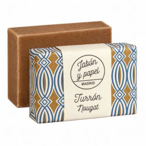 jabón solido natural de turron hidratante jabón y papel