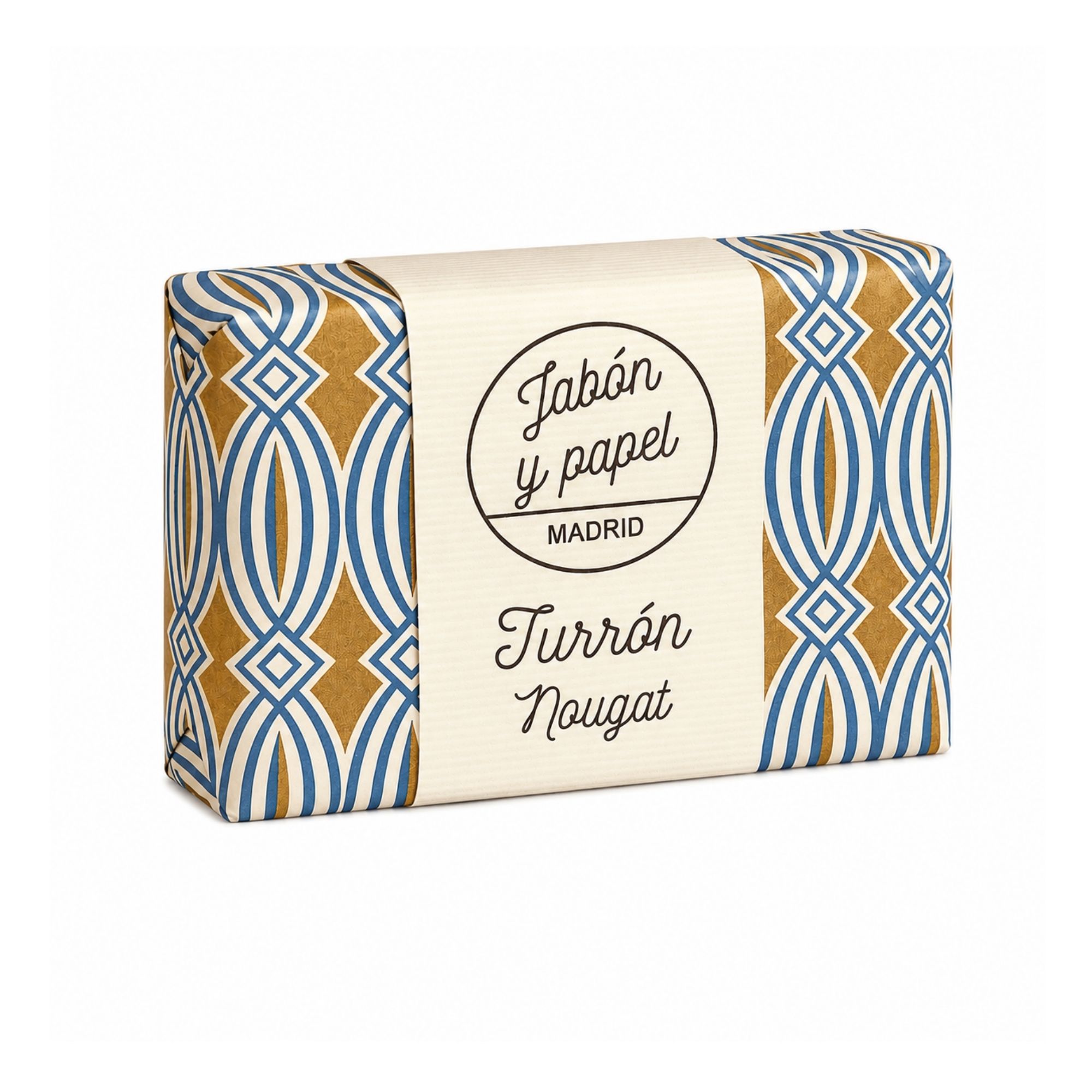 jabón solido natural de turron hidratante jabon y papel